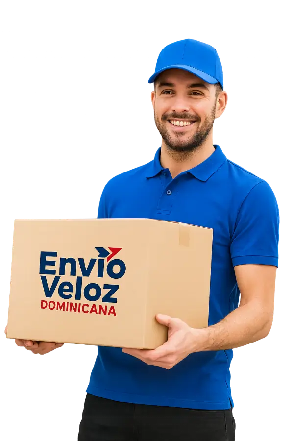 Persona cargando cajas de envío